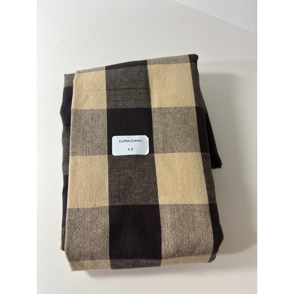Merchant & Mills Coffee Creme Handwoven Organic Cotton Buffalo Check 40 x 46"